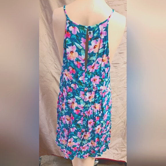 Eidon by Body Glove Summer Halter Dress, Lagoon Floral, Small - Picture 3 of 6